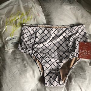 Kortni Jeane high waisted swim bottoms size L